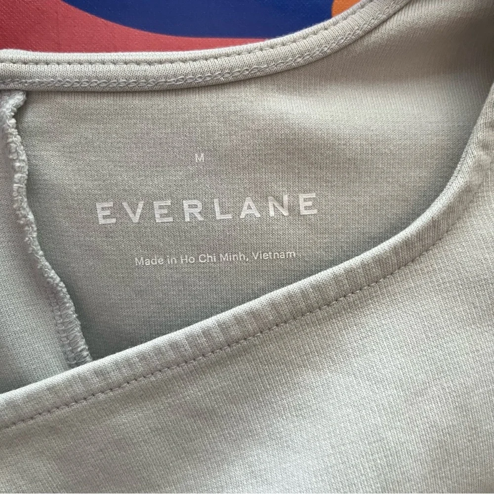 Everlane Party of One Stretch Short Sleeve Cotton T Shirt Mini Dress - Picture 4 of 4
